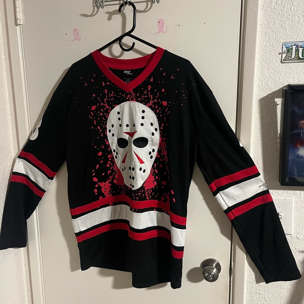 Friday the 13th Retro ice hockey jersey size large.